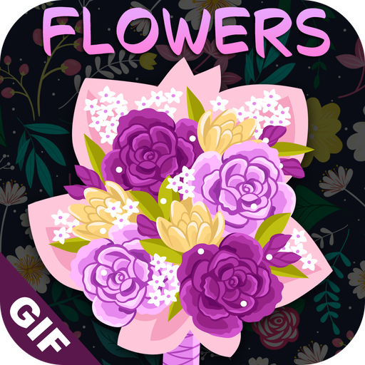 Flowers GIF : Flower Stickers For Whatsapp أيقونة