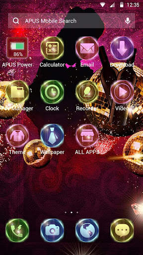 Colorful night-APUS Launcher free theme screenshot 2