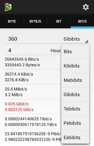 Byte & Bit Calculator Tool screenshot 7
