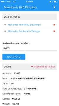 Mauritanie BAC Résultats screenshot 2