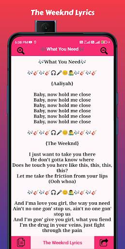 The Weeknd Song Lyrics screenshot 4