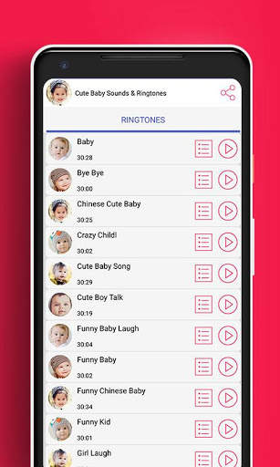 Cute Baby Ringtones Funny baby Sound screenshot 1