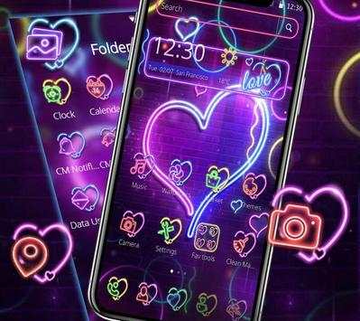 Neon Color Shinie Love Theme screenshot 3