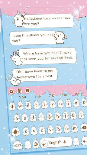 Cute Rabbit Keyboard स्क्रीनशॉट 2