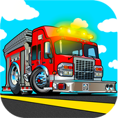 Fire truck childs games icon