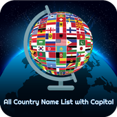 All Country Names List with Capital icon