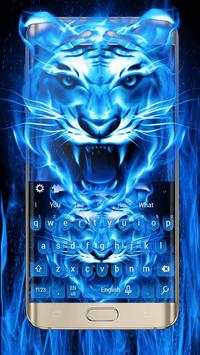 Blaue Flamme-Tiger-Tastatur screenshot 3