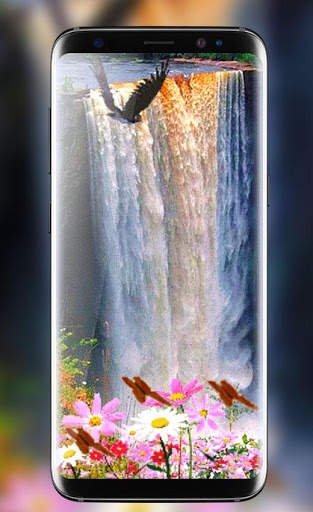 Waterfall Flower live Wallpaper 2018: 3D Aquarium screenshot 2