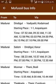 Madurai Mofussil Bus Info screenshot 2