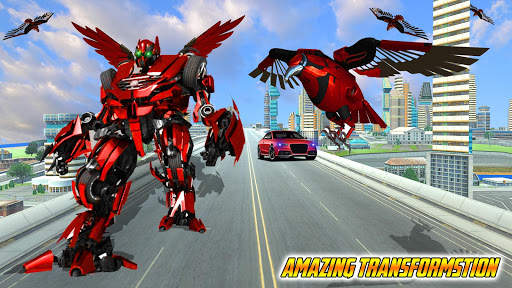 Flying Kite Robot Transform Robot Shooting Game screenshot 4