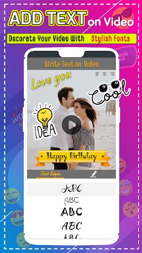 Add text to video: Text editor, watermark on video screenshot 2