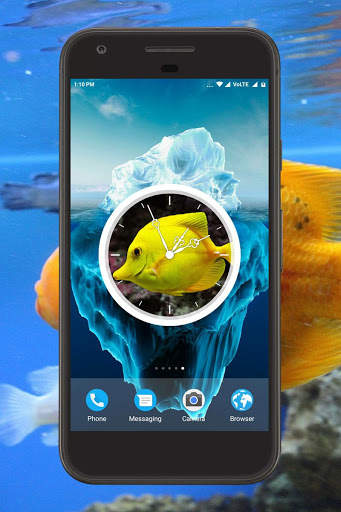 Aquarium Clock Live Wallpaper screenshot 4