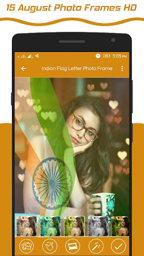 Indian Flag Latter Wallpaper , Flag Photo Frame screenshot 4