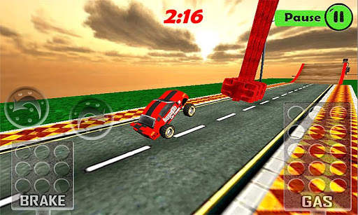 Impossible car escape 3d stunts Speed Racing mania screenshot 3