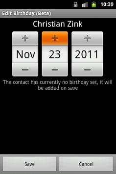 Edit Birthday screenshot 1