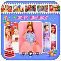 Birthday Video Maker With Song and name logo
