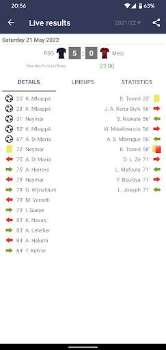 Live Scores for Ligue 1 France screenshot 4