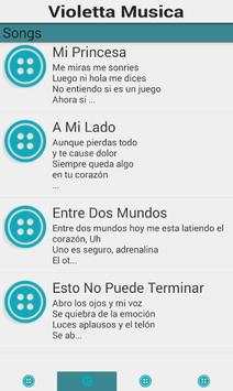Violetta musica letra screenshot 1