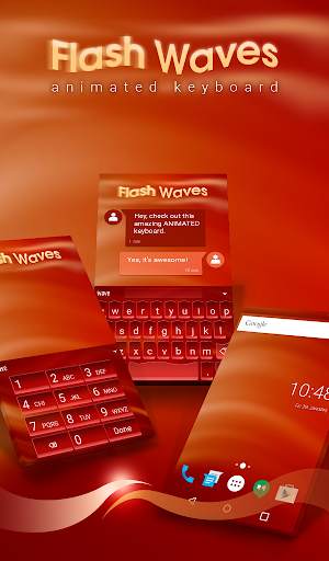 Flash Waves Animated Keyboard  screenshot 1