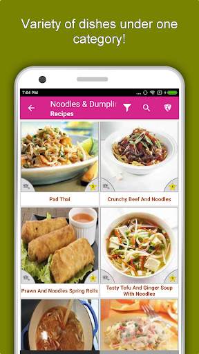 400  Noodles & Dumpling Recipes Offline, Foods screenshot 5