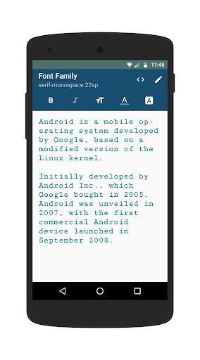 Font Family - Development Tool screenshot 1