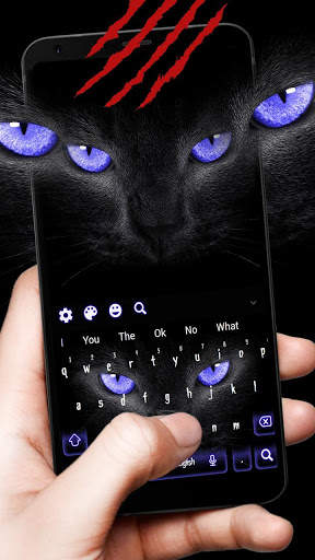 Black Panther Evil Cat Keyboard Theme screenshot 1