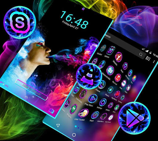 Smoke Colors Launcher Theme screenshot 6