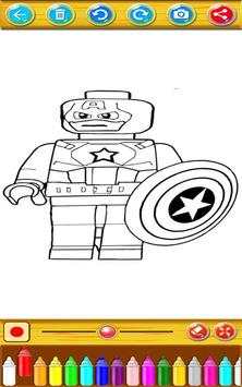 Coloring lego superhero screenshot 3