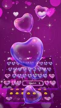 Romantic Heart Bubble Balloon Keyboard скриншот 1