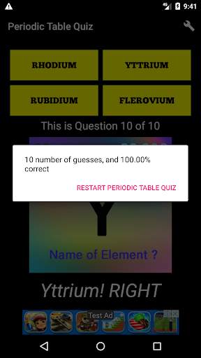 Periodic Table Quiz Chemistry Elements 2018 скриншот 8