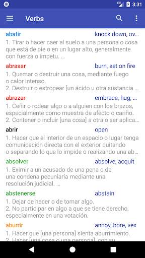 Verbos Español screenshot 1