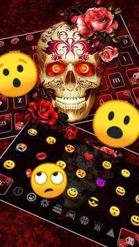 Death Rose Skull Keyboard Theme screenshot 3