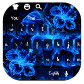 Blue Ice Fire Flower Keyboard icon