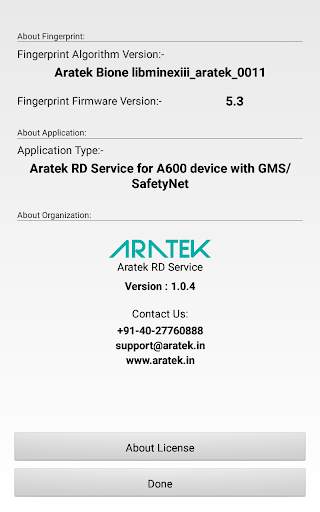 Aratek A600 RD Service screenshot 9