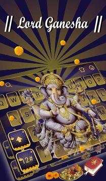 Hinduism Lord Ganesha Chaturth Keyboard theme 2018 скриншот 1