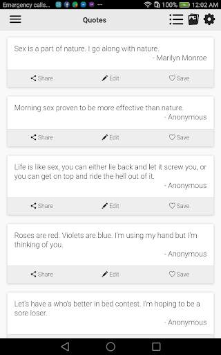 Funny Sex Quotes स्क्रीनशॉट 3