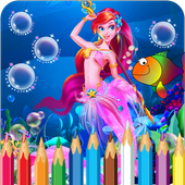 coloring princess icon