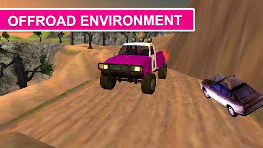 Pink Lady Offroad Mountain Jeep Driver Simulator screenshot 5