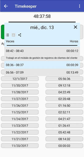 Cronometrador y seguimiento de proyectos screenshot 1
