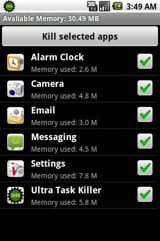 Ultra Task Killer 1 تصوير الشاشة