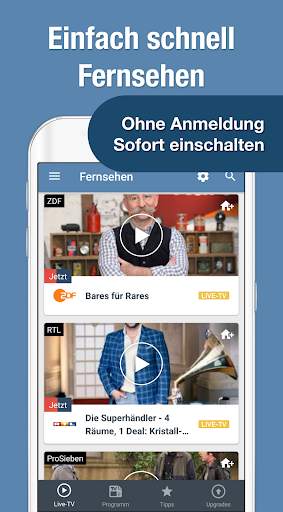 Fernsehen App mit Live TV 1 تصوير الشاشة