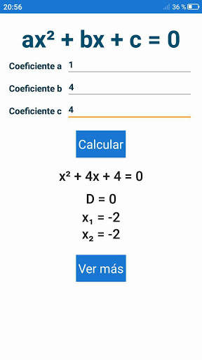 Ecuación cuadrática resolver. screenshot 5