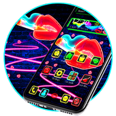Neon Lips Launcher Theme💞 icon