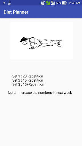 Diet Planner and Daily Exercise screenshot 3