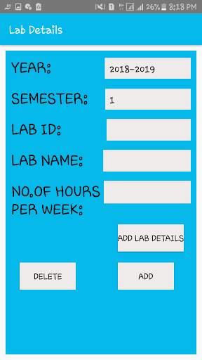 DEPARTMENT TIME TABLE GENERATOR APP screenshot 4