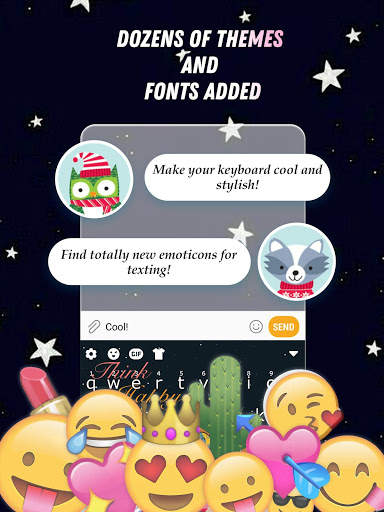 Cute Planets Keyboard Theme for Girls screenshot 2
