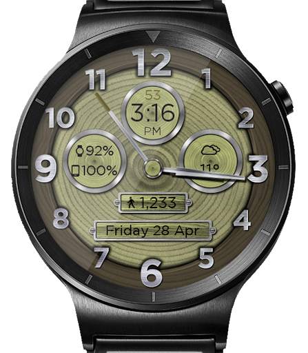 Brushed Wood HD Watch Face Widget & Live Wallpaper screenshot 16