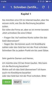 German certificates A1 A2 B1 B2, Letter or Email screenshot 4