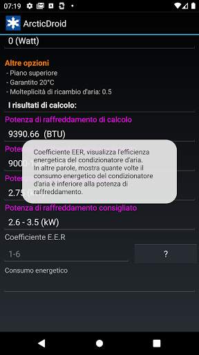 Calcolo condizionatore d'aria screenshot 7