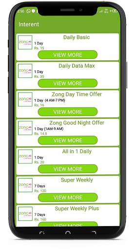 All Zong Packages 2021 free screenshot 6